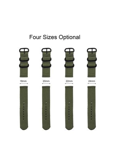 Konesam 18mm Turuncu Nilon Kumaş Saat Kordonu - Evrensel Kullanimlı Kanca Tipi Saati Takimlari