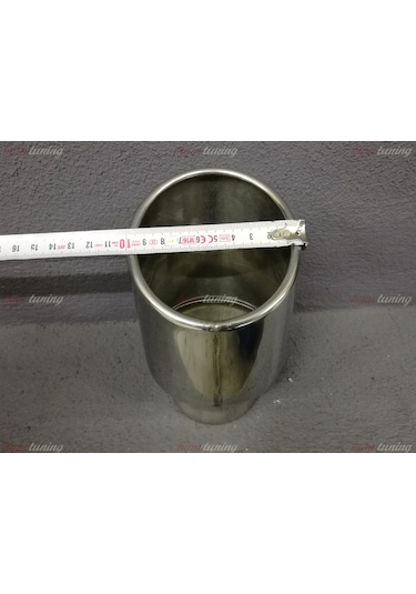 Tek Çıkışlı 100mm Egzoz Ucu Eğik Ağız Silindirik