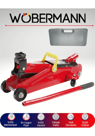 Wöbermann 2 Ton Hidrolik Kriko Tekerlekli Ve Taşıma Çantalı Araba Krikosu