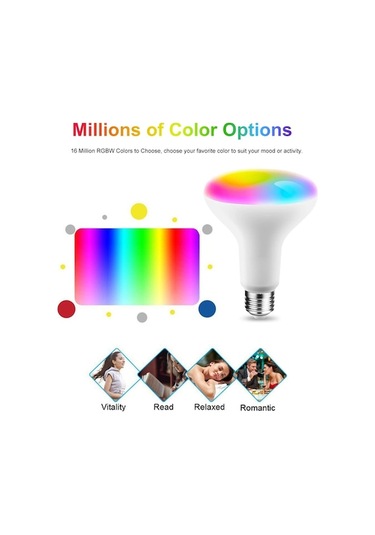 Didadodo Sesle Kontrolü Akıllı Ampul: Google Home & Echo Uyumlu, 16 Milyon Renk, Zamanlayıcı, Enerji Tasarrufu Çok Renkli Çok Renkli