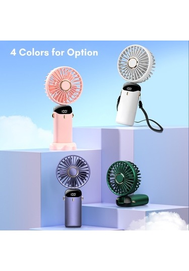 Mini Taşınabilir Fan El Fanı Şarj Edilebilir Küçük 7011 Pembe