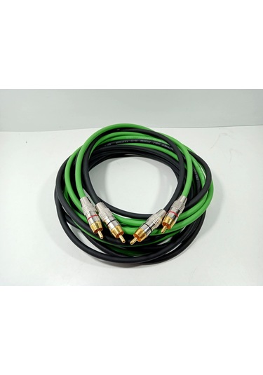 Amfi Rca Kablosu 5 Metre - El Yapımı %100 Bakır Parazit Yapmaz Pro Özel Anfi Rca Ses Kablosu