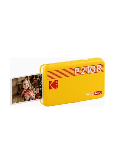 Kodak Mini 2 Retro Taşınabilir Fotoğraf Yazıcısı, Bluetooth, Ios Ve Android Sarı
