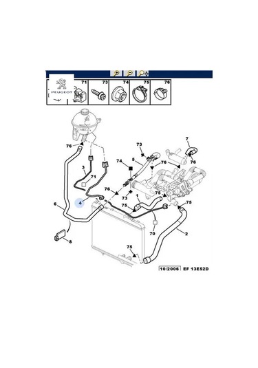 Yedek Su Depo Hortumu 307-c4 1.6hdi Peugeot 1323.a2