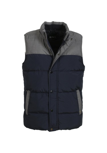 Erkek Slim Fit Lacivert Rüzgar Ve Su Itici Termo Iç Astarlı Nefes Alabilen Yelek Ncs Jeans 4514-Lacivert