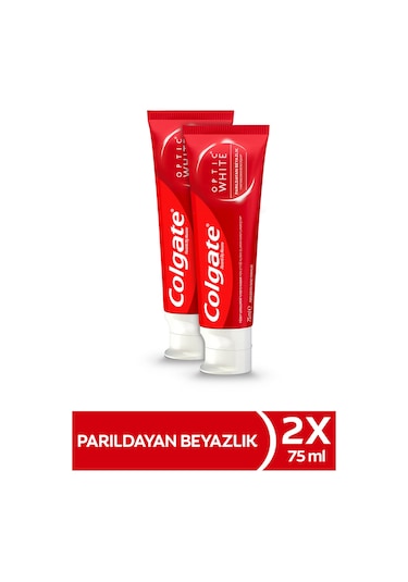Colgate Optic White Parıldayan Beyazlık Beyazlatıcı Diş Macunu 2 x  75 ML
