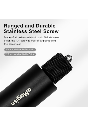 Tongxida Insta360 One X/ve Sport Kamera Sapı, 1.2m Selfie Çubuğu