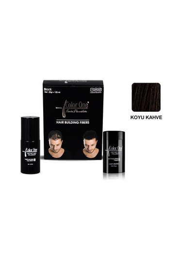 Color One Topik Set Koyu Kahve 25 Gr+100 Ml Sprey Saç Tozu