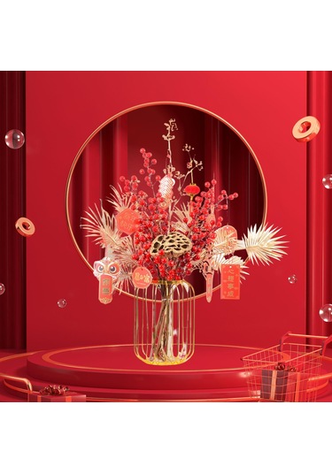 Suntek Oturma Odası Tatil Dekorasyonu Için Çiçek Sepeti 60cm