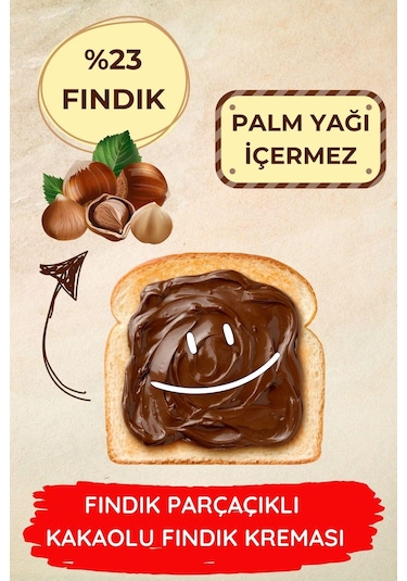 Karadeniz Tarım Birlik Fındık Parçacıklı Kakaolu Fındık Kreması %23 Fındık 3 x 800 G