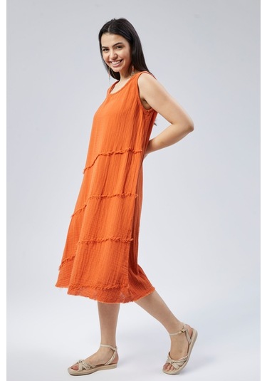 Muslin Elbise Yazın Vazgeçilmesi Kiremit