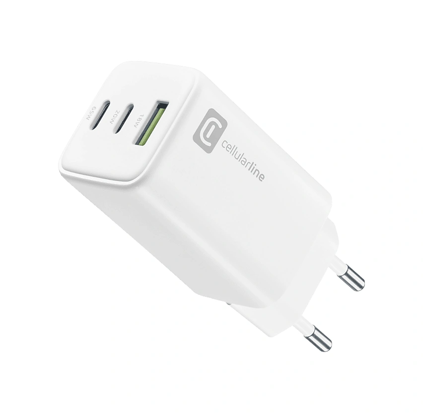 CELLULARLINE Multipower 65W Gan 3 Port Adaptörü