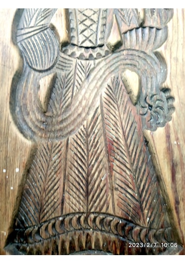 Omeniv Antika Kullanılabilir Ahşap Kral Figür Kurabiye Kalıbı