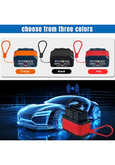 Padalink Konnweı Kw905 Siyah Obd Arabalar Arıza Tanı Cihazı Bluetooth 5.0 İle Android İos Desteği