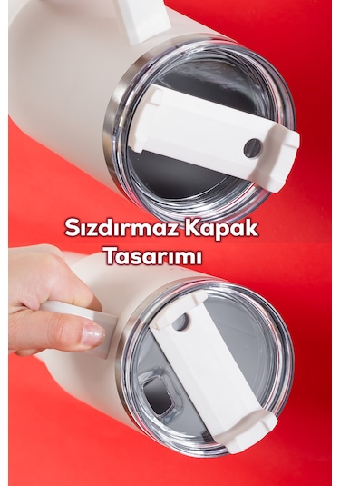 Perotti 17236 Colte V2 Paslanmaz Çelik Sporcu Termos Bardak Matara Beyaz 1,2 Lt Beyaz