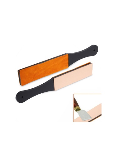 Ximistore9 2 Yönlü Pu Deri Taslak, Akrilik Kollü Bıçak/kazıknı Aşınma Ve Parlatma Aleti Bıçak, Bıçak, Gümüş, Bakır