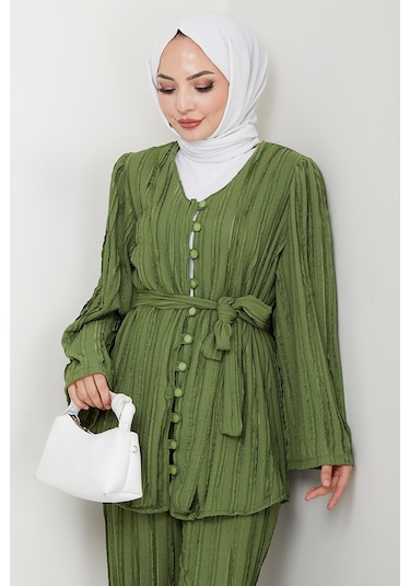 İlgen Fırfırlı İkili Takım 1610 - Haki Haki