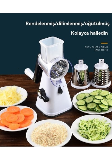 Pazly Mutfakçok Fonsevonlu Tel Dilimli Silgi Beyaz, Pratik Mutfak Aleti Beyaz