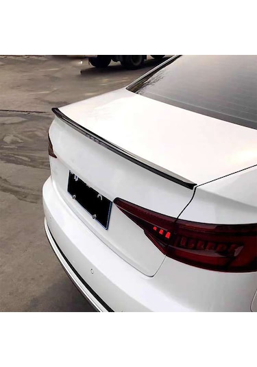 Audi A4 B9 S4 Bagaj Üstü İthal Spoiler Parlak Siyah Plastik Spoyler 2018+