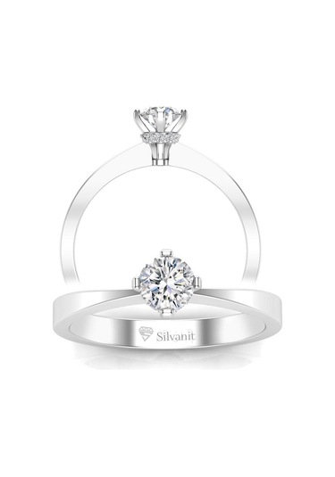 0,35 Karat F Renk Uluslararası Sertifikalı Pırlanta Tektaş Yüzük