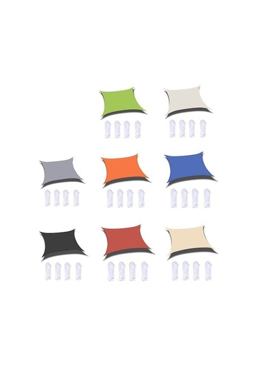 Wondernest Açık Bahçe Güneşlik Yelken Su Geçirmez Anti-uv Gölgelik Siyah 2m X 2m Siyah