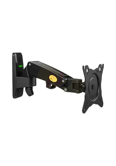 F120 17-27 İnç Gaz Yay Tam Hareketli Tv Duvar Montajı Lcd Monitör Stand Alüminyum Kol Stand Gümüş Siyah Siyah
