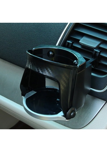 Cbtx Araba Su Bardağı Tutucu Çok Fonksiyonlu Hava Çıkışı Cep Telefonu Tutucu Küllük Karbon Fiber Gümüş Kenar