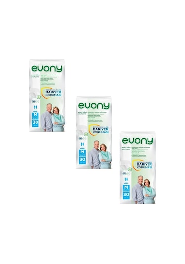 Evony 5.5 Damla Emici Külot Orta Boy M 30'Lu x 3 90 Adet