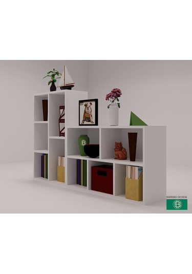 Kitaplık,dosyalık Açık Raf Antrasit&beyaz