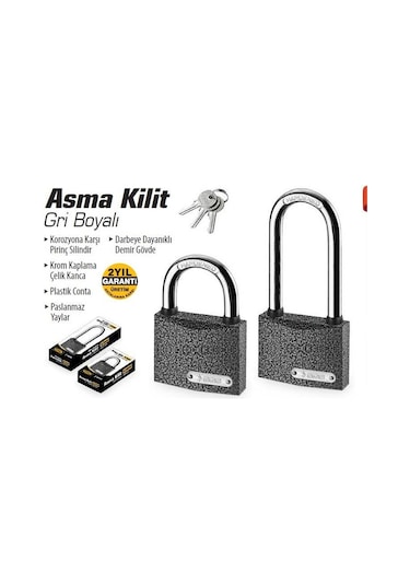 Sgs 1321 Gri Asma Kilit Kısa 25 Mm