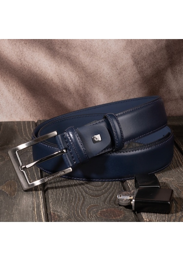 Pierre Cardin Deri Erkek Kemer En 3,5 Cm Pc-2009 Lacivert