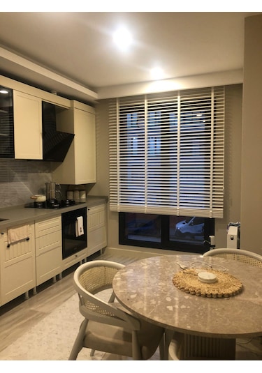Ahşapperdecim %100 Gerçek Ahşap - 50 Mm Kurdeleli - Beyaz