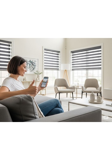 Rovline Akıllı Perde Motoru Rv200 Stor Perde Zincire Montaj