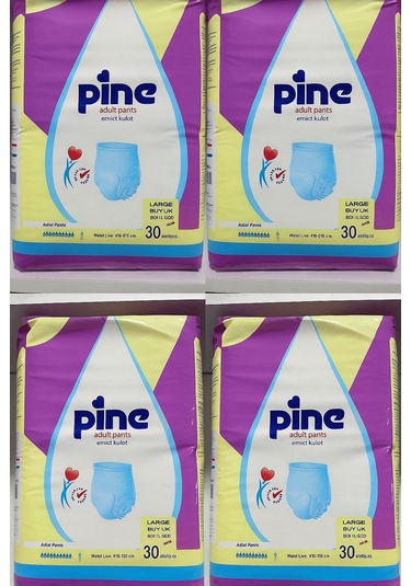 Pine Hasta Bezi - Külot- Large 30 Lu 4 Paket L