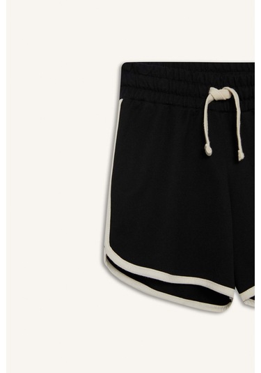 Defacto Kız Çocuk Beli Lastikli Basic Düz Şort B5164a825hsbk81 Siyah