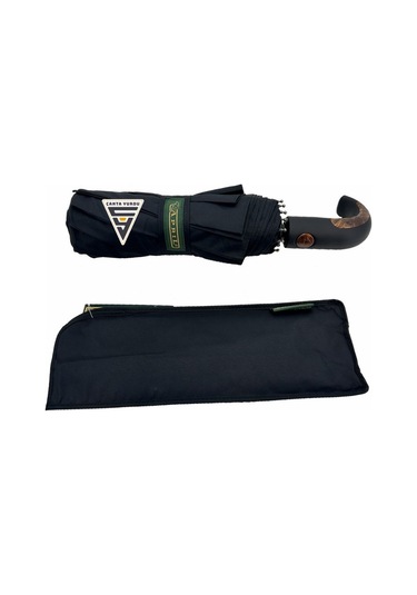 April A-226g A7 Baston Sap 10 Telli Tam Otomatik Şemsiye Siyah