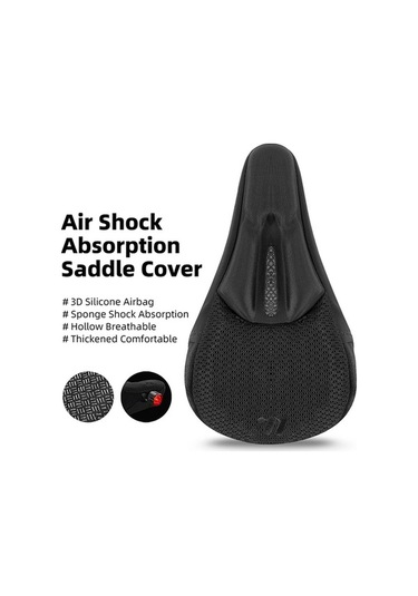 Ebitda 3d Hava Yastıklı Şok Emme Bisiklet Sele Kılıfı, Batı Yp0801225, Siyah, 28x15x3cm Siyah