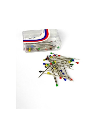 Toplu İğne Karışık Renkli 50 Adet 2.5cm - Eşarp Ve Şal Iğnesi - Kadın Tesettür Aksesuar Çok Amaçlı Karışık