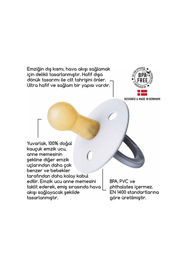 Bibs Colour Emzik Baby Blue No:3 18+ Ay Mavi