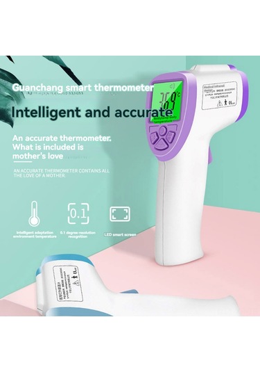 Xiyyadms Dijital Lcd İzoletli Vücut Sıcaklığı Ölçer, 3-5cm Mesafede, 0.5sn Yanıt Süresi, Güneş Işığı Ekranı Yetişkin/çocuk
