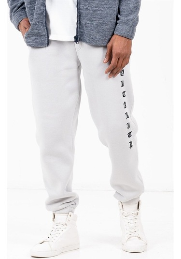 Jahr Marc Baskılı Oversize Gri Erkek Eşofman Altı Gri