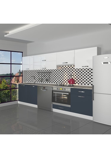 Decoraktiv Elite 280y Ank Mdf Hazır Mutfak Dolabı - Tezgah Dahil - Antrasit Beyaz Antrasit - Beyaz Decoraktiv Elite 280y Ank Mdf Hazır Mutfak Dolabı - Tezgah Dahil - Antrasit Beyaz Antrasit - Beyaz