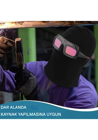 Yate10 Otomatik Kararan Kavisli Kaynak Gözlüğü + 3 Koruma Camı