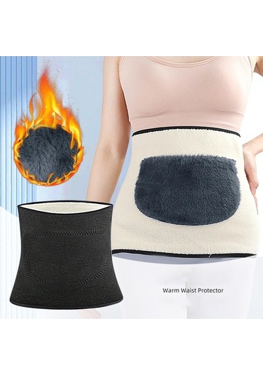 Pazly Suntek Bel Isıtıcı Kemer - Karın Altı Kışlık Rahat Koruyucu Sarma Siyah Siyah