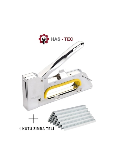 Profesyonel Büyük Zımba Makinesi + 1 Kutu Zımba Teli Deri, Kumaş, Plastik, Ahşap İçin Dayanıklı