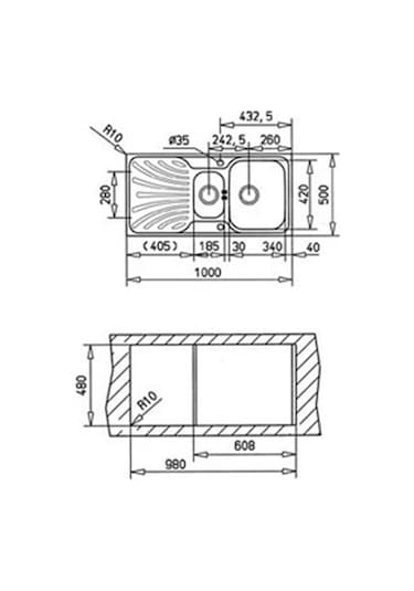 Teka Nerissa 60 B Mikroketen Sağ Damlalıklı Mutfak Eviyesi