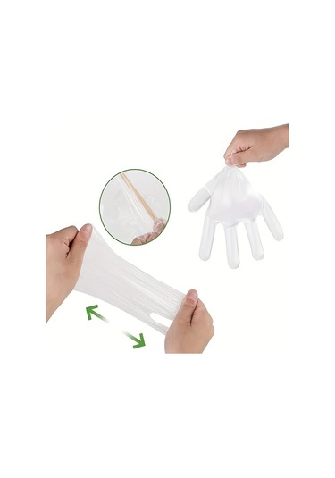 Gateesat 300 Adet Tek Kullanımlık Plastik Eldiven Yemek Kamp Bbq Mutfak Güzellik Saç Bakımı