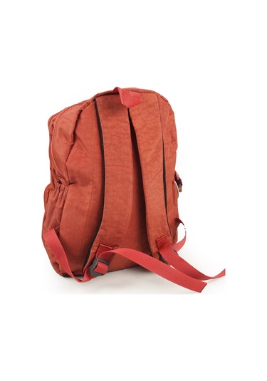 Suya Dayanıklı Krinkıl / Klinkır Kumaş Çok Gözlü Sırt Ve Okul Çantası Vintage Kırmızı 8813 Kiremit