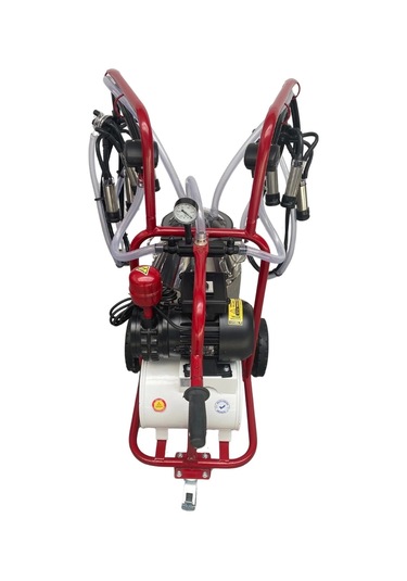 Bartech Yaprak Çiftli İnek Süt Sağım Makinası C40 Krom Güğüm Kuru