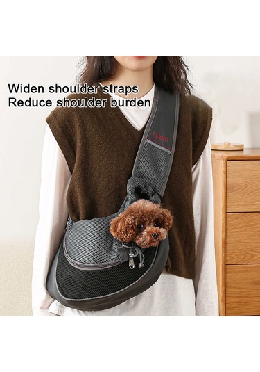 Pet Kedi Köpek Taşıyıcı Sırt Çantası Seyahat Tote Omuz Çantaları Örgü Sling Red S